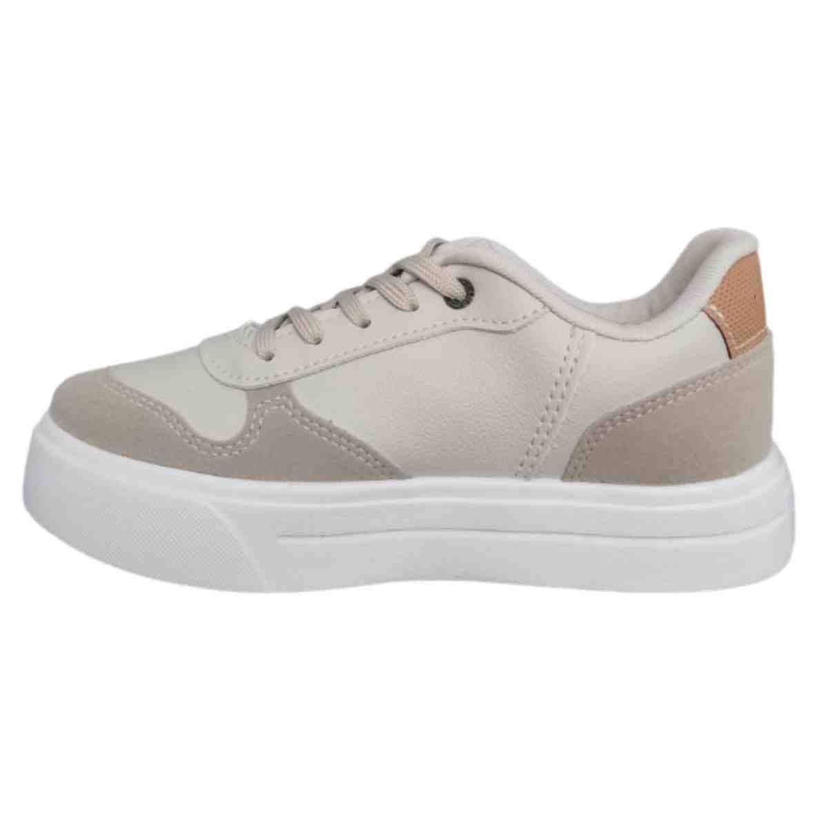 Tênis Casual Infantil Kidy Natural Taupe Bege 6