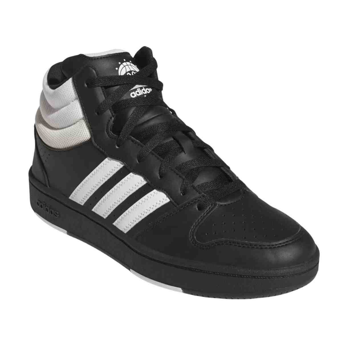 Tênis Casual Masculino Adidas Hoops Mid Classic Preto Preto 2