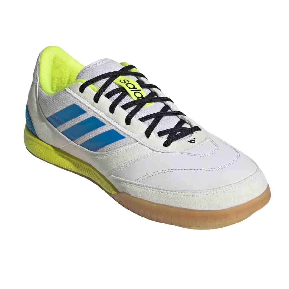 Chuteira Indoor Masculina Adidas Sala Competition Ii Branca E Azul Branco 2