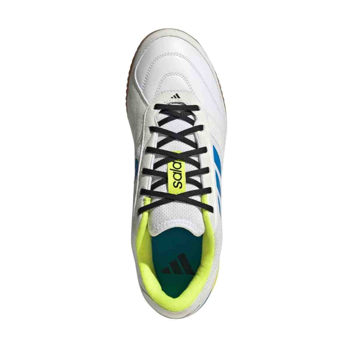 Chuteira Indoor Masculina Adidas Sala Competition Ii Branca E Azul Branco 3