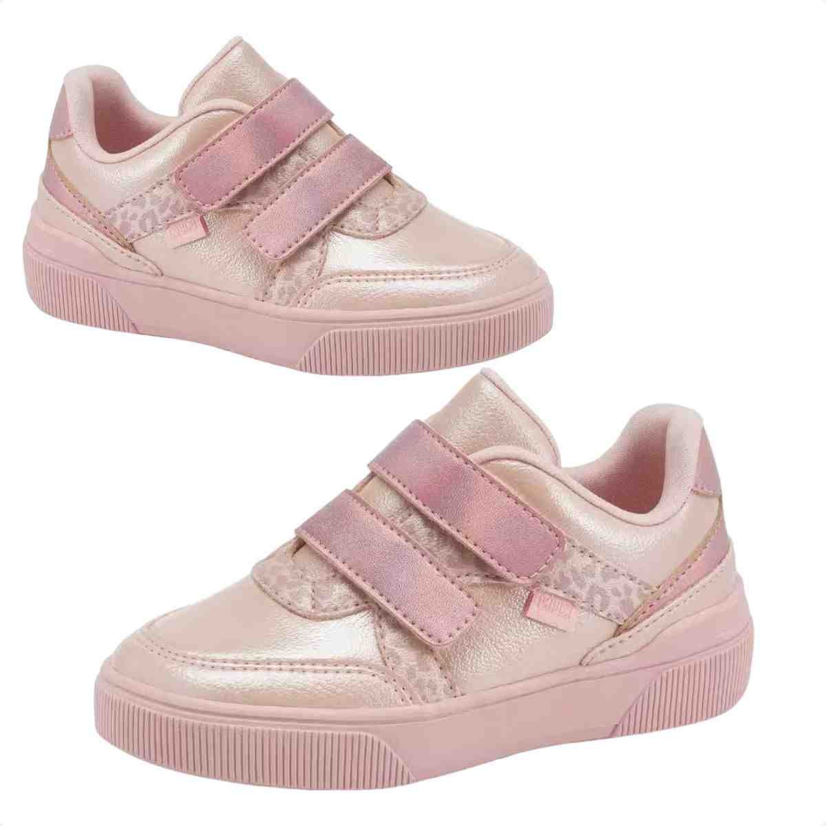 Tênis Casual Infantil Klin Rosa Claro Lilás Rosa 3