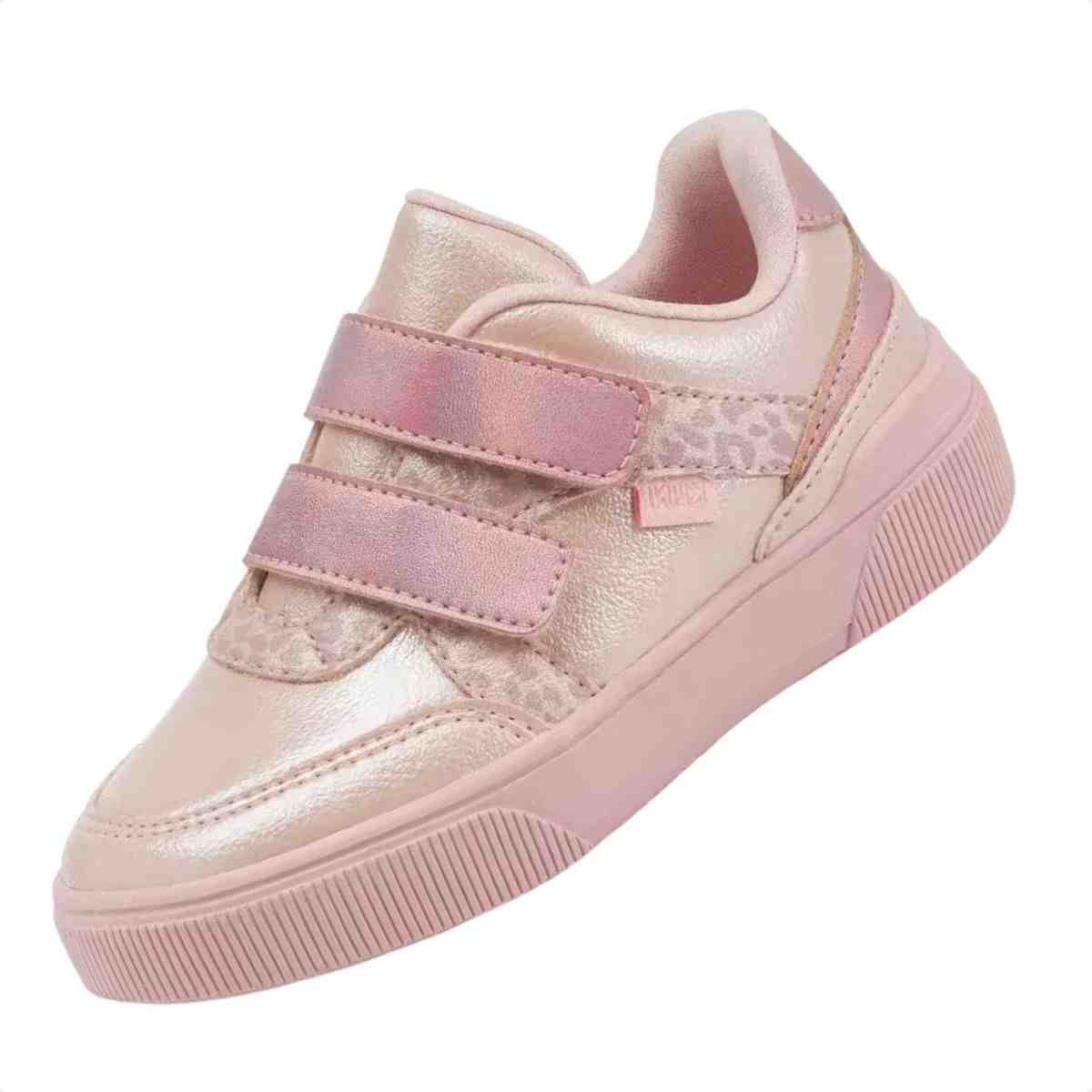 Tênis Casual Infantil Klin Rosa Claro Lilás Rosa 4