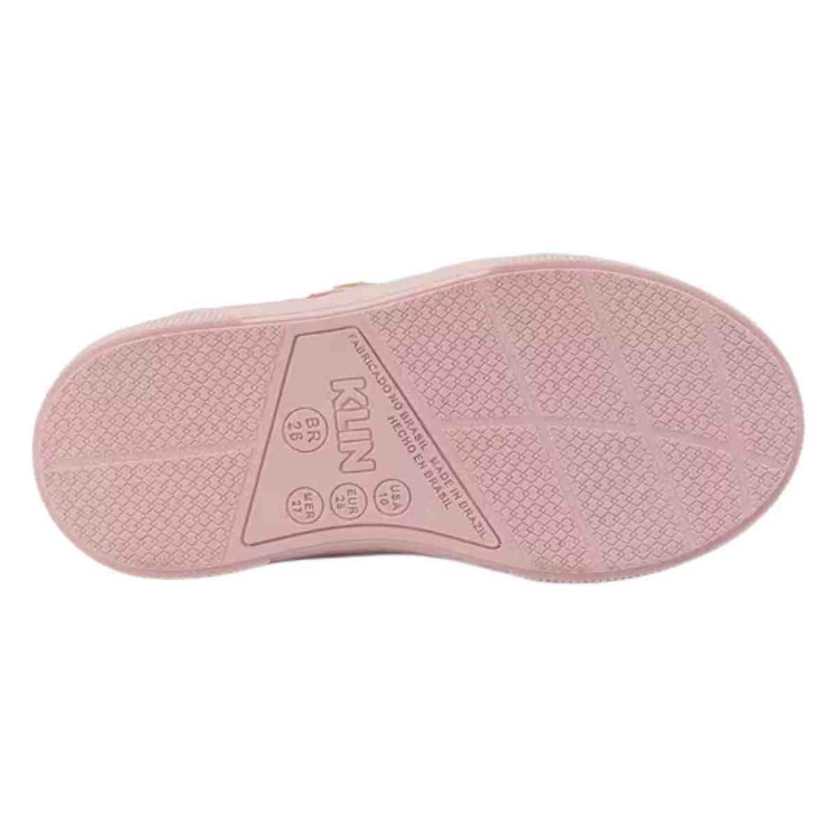Tênis Casual Infantil Klin Rosa Claro Lilás Rosa 7