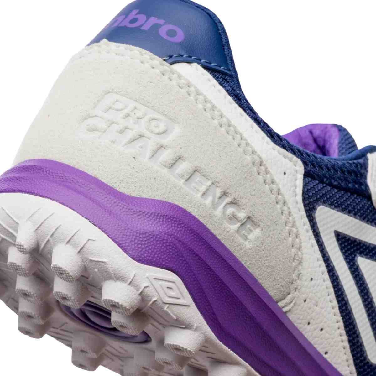 Chuteira Society Masculina Umbro Pro Challenge Uptake Branca E Roxa Branco 5