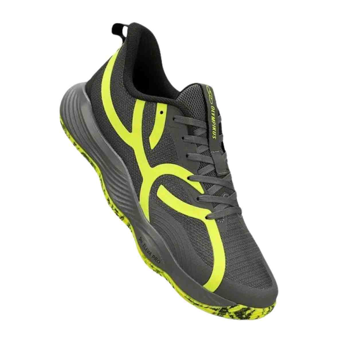 Tênis Masculino Olympikus Qu4dra 2 Chumbo E Verde Cinza 2