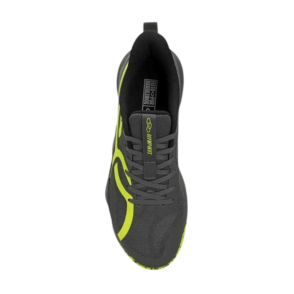 Tênis Masculino Olympikus Qu4dra 2 Chumbo E Verde Cinza 3