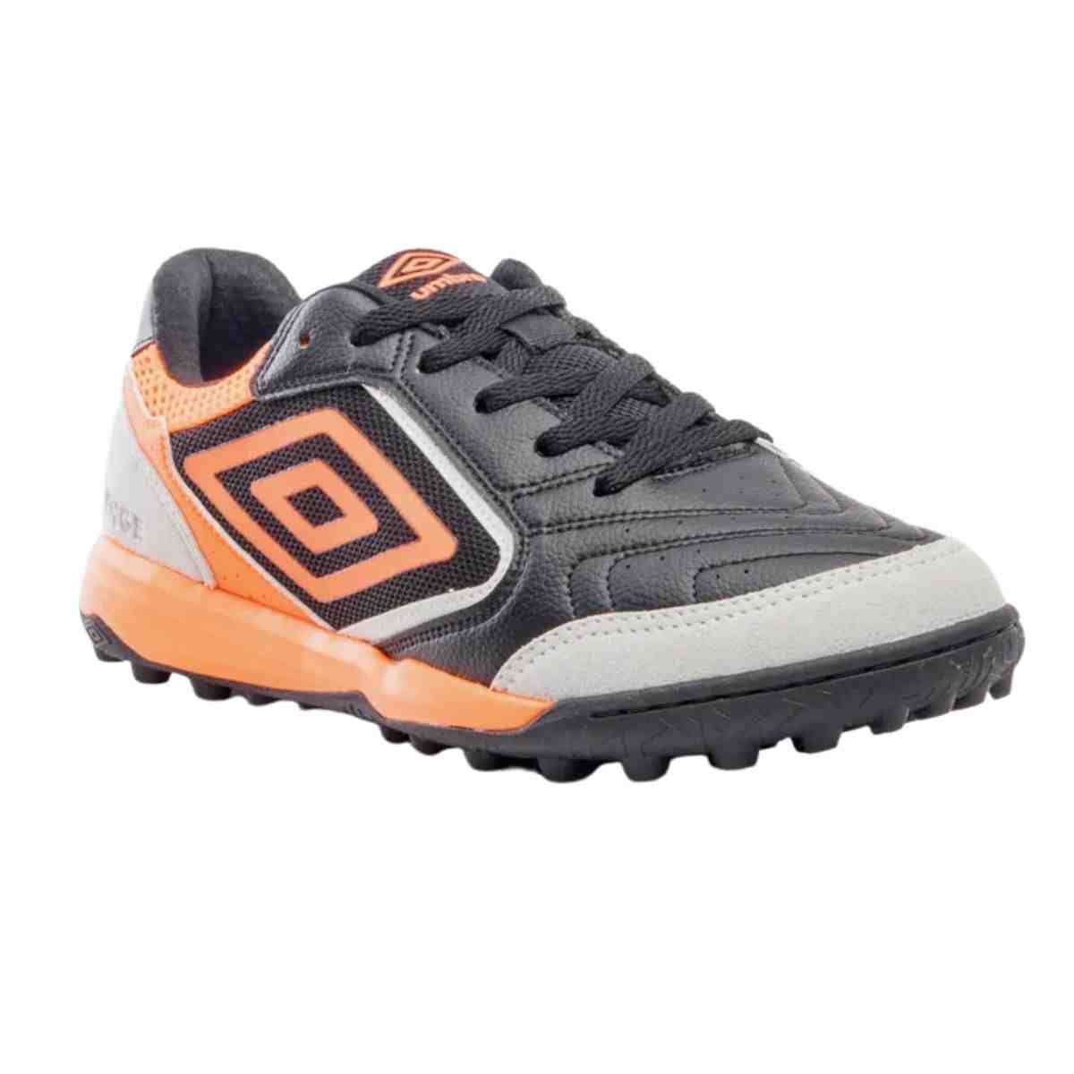 Chuteira Society Masculina Umbro Pro Challenge Uptake Preta E Laranja Preto/Laranja 2