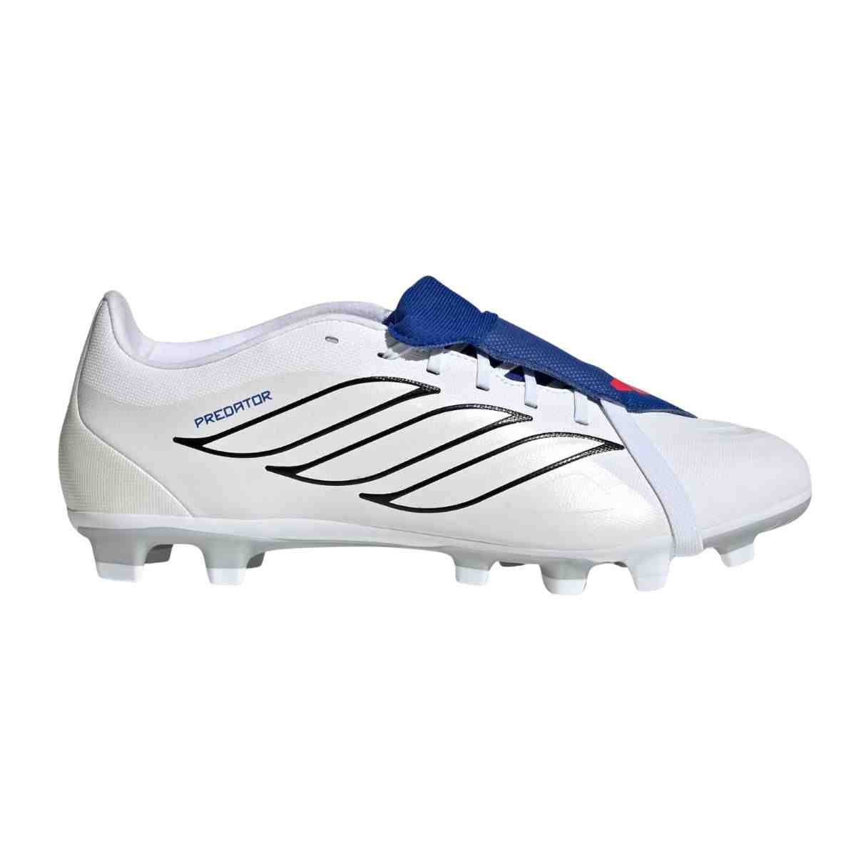 Chuteira Campo Masculina Adidas Predator Club Lin Branca E Azul