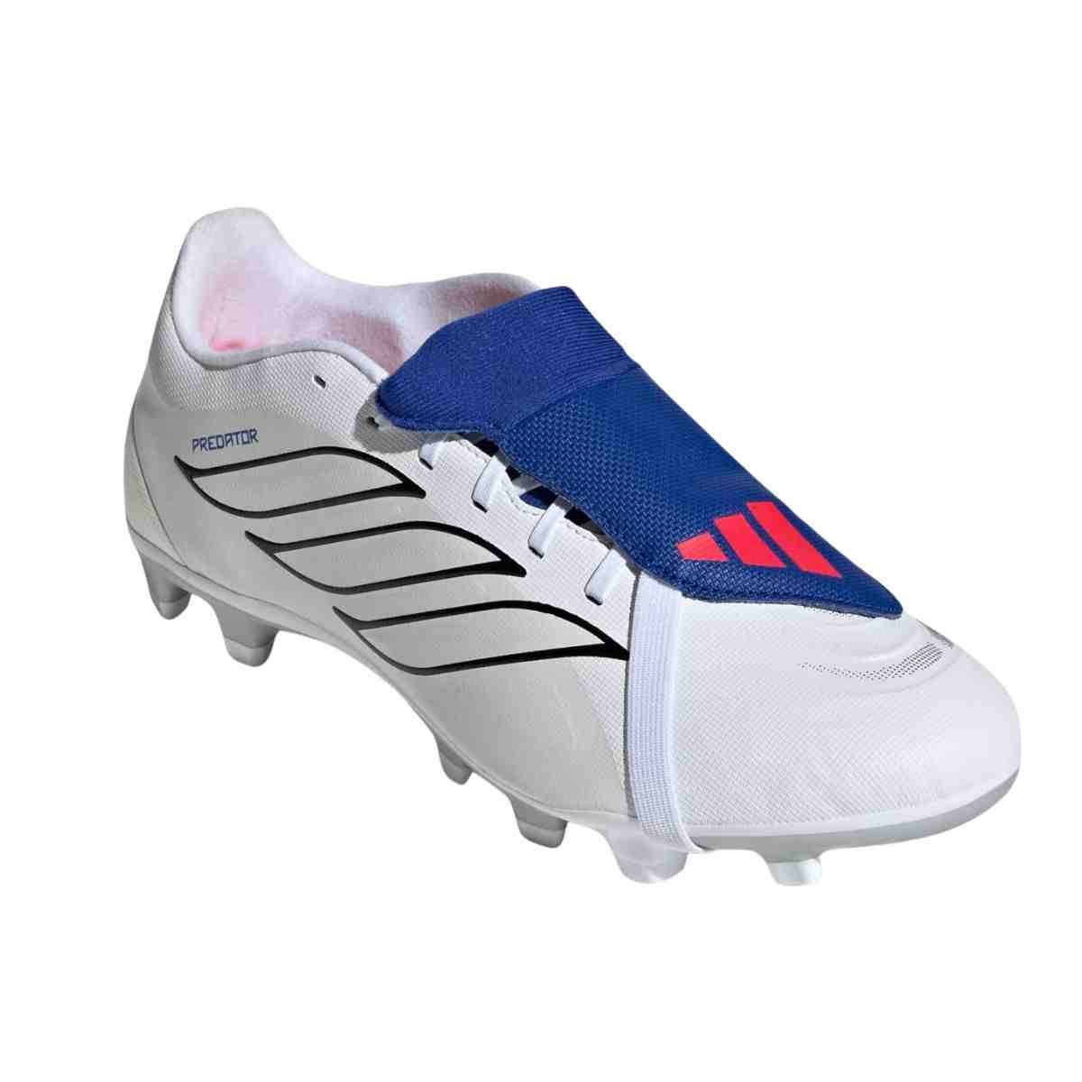 Chuteira Campo Masculina Adidas Predator Club Lin Branca E Azul Branco 2