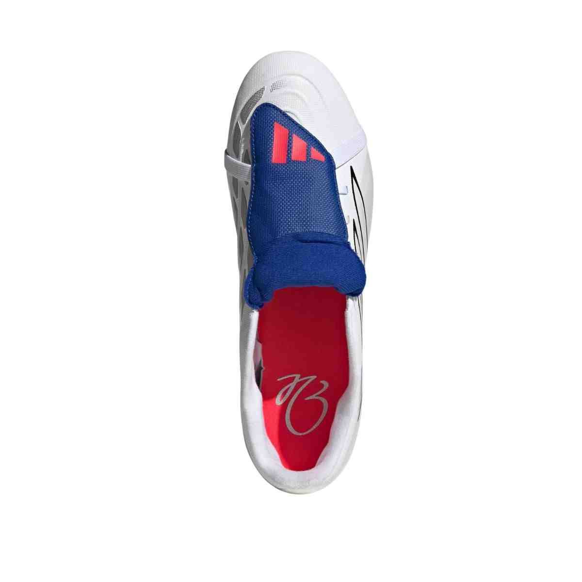 Chuteira Campo Masculina Adidas Predator Club Lin Branca E Azul Branco 3