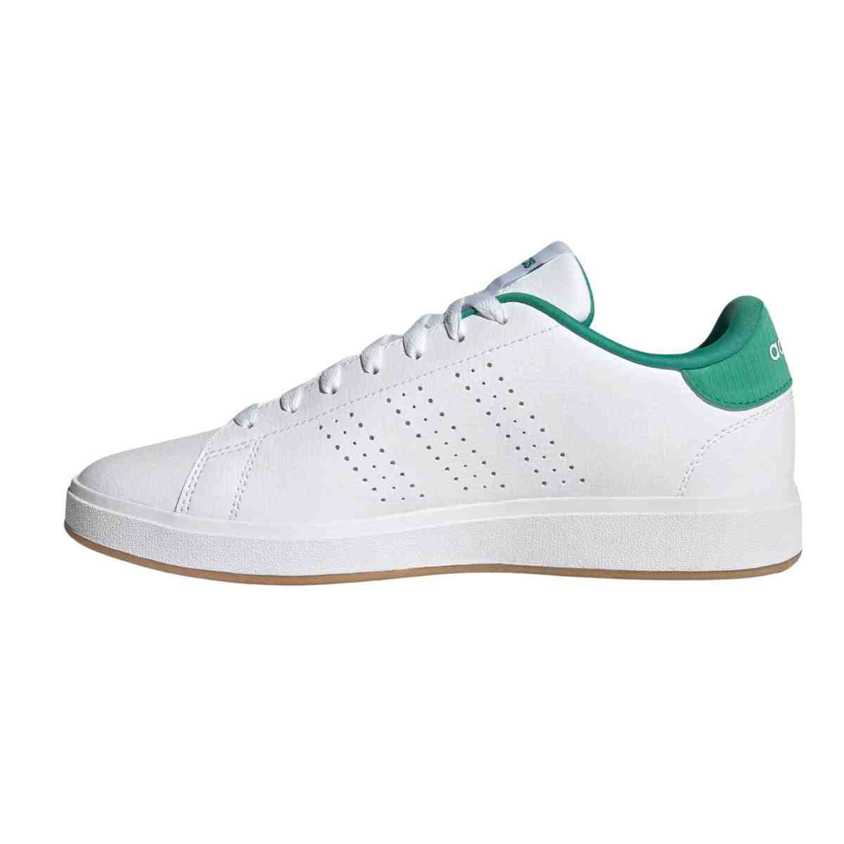 Tênis Casual Masculino Adidas Advantage Base 2.0 Branco E Verde Branco 6