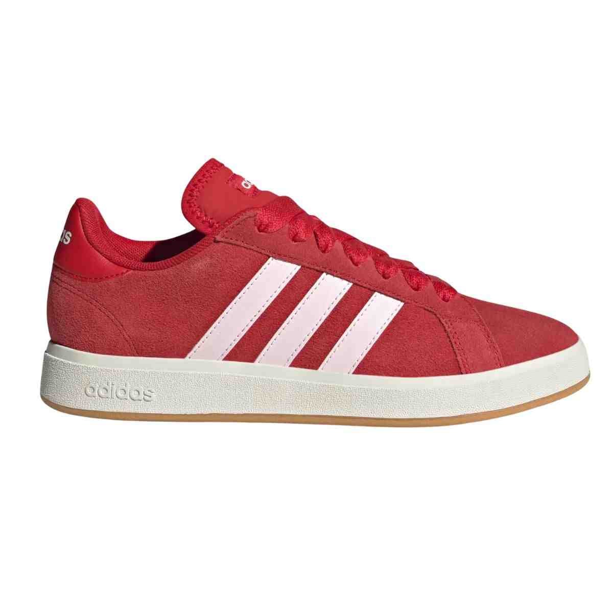 Tênis Casual Feminino Adidas Grand Court Base 00s Vermelho