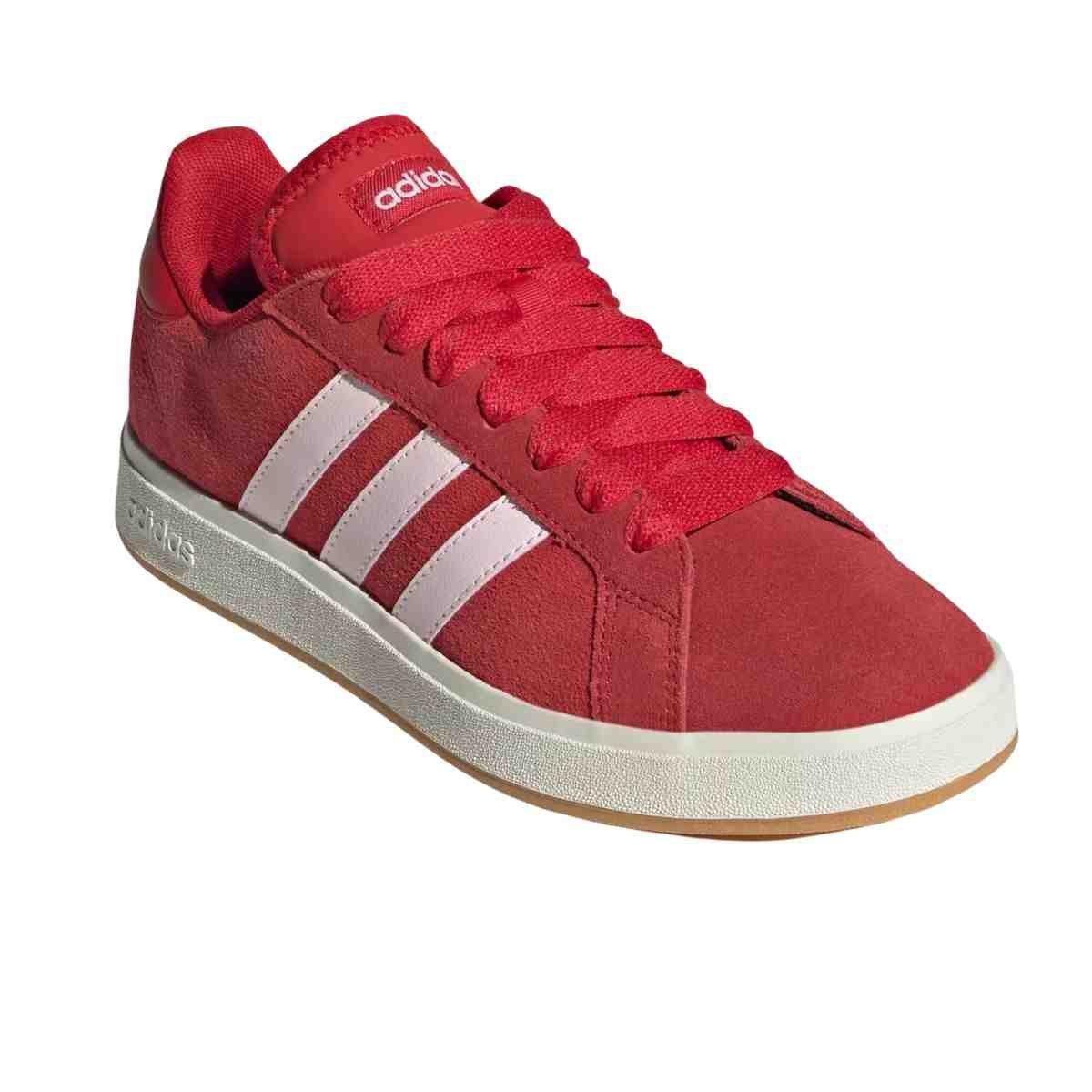 Tênis Casual Feminino Adidas Grand Court Base 00s Vermelho Vermelho 2