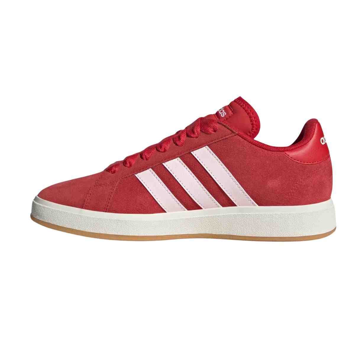 Tênis Casual Feminino Adidas Grand Court Base 00s Vermelho Vermelho 5