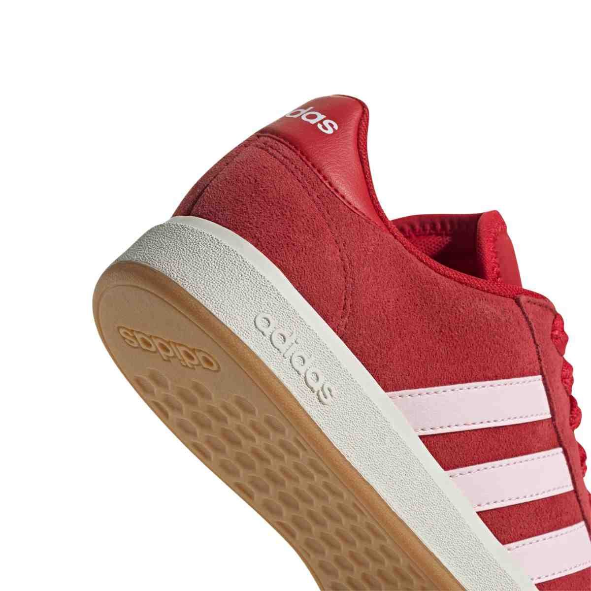 Tênis Casual Feminino Adidas Grand Court Base 00s Vermelho Vermelho 6