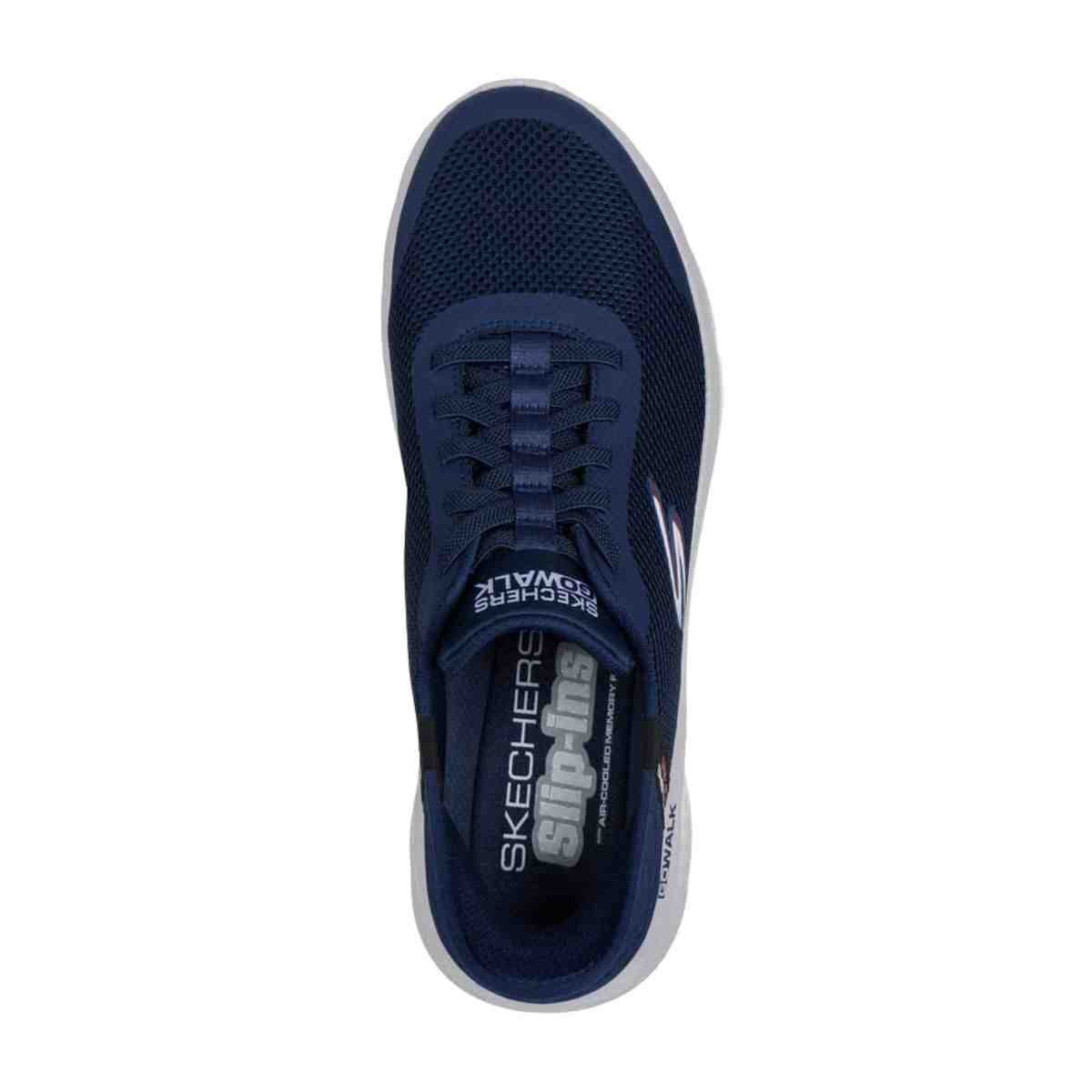 Tênis Corrida Masculino Skechers Go Walk Flex Hands Up Azul Azul Marinho 3