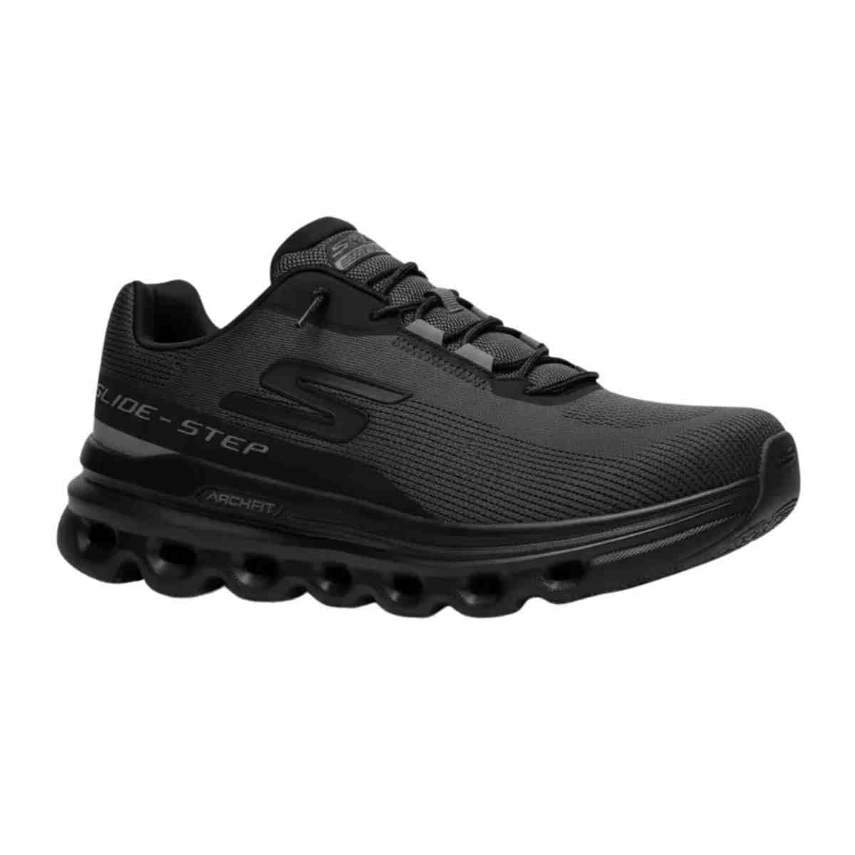 Tênis Corrida Masculino Skechers Go Run Glide-Step Arch Fit Ackler Preto Preto 2