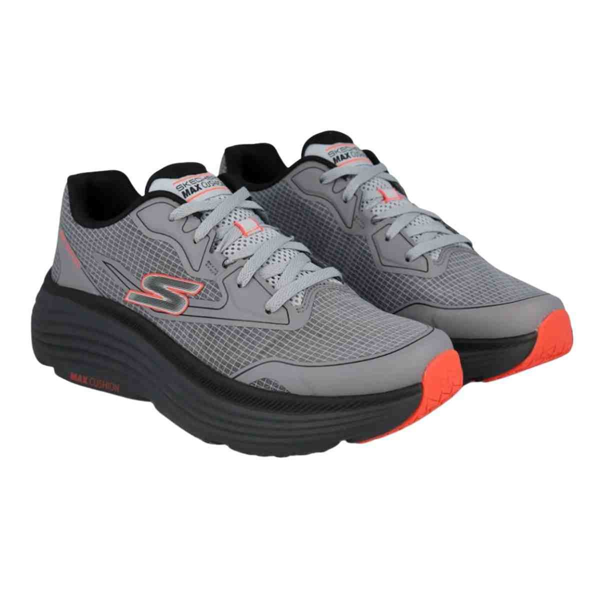 Tênis Corrida Masculino Skechers Max Cushioning Cinza Cinza 4