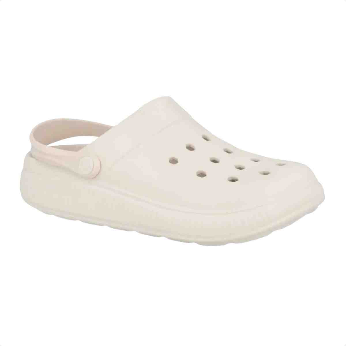 Chinelo Babuche Feminino Moleca Branco Bege 3