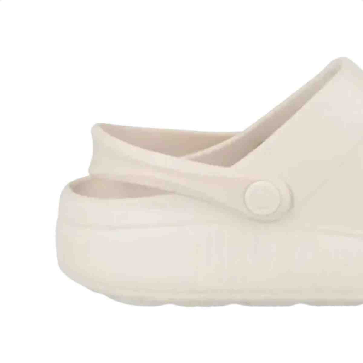Chinelo Babuche Feminino Moleca Branco Bege 6
