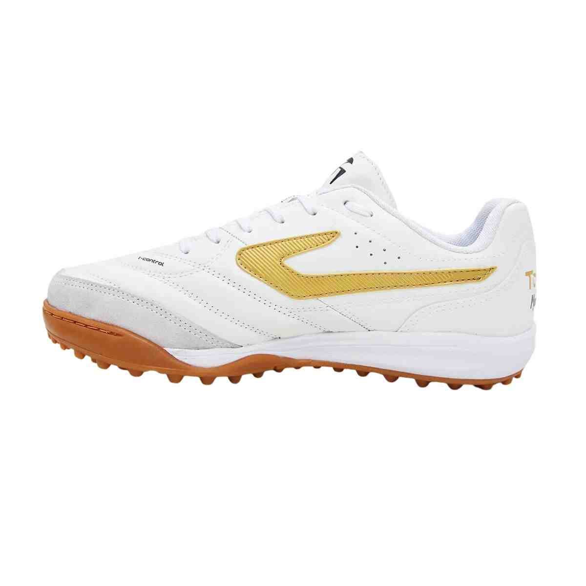 Chuteira Society Masculina Topper Maestro Pro Vi Branca E Dourada Branco 5
