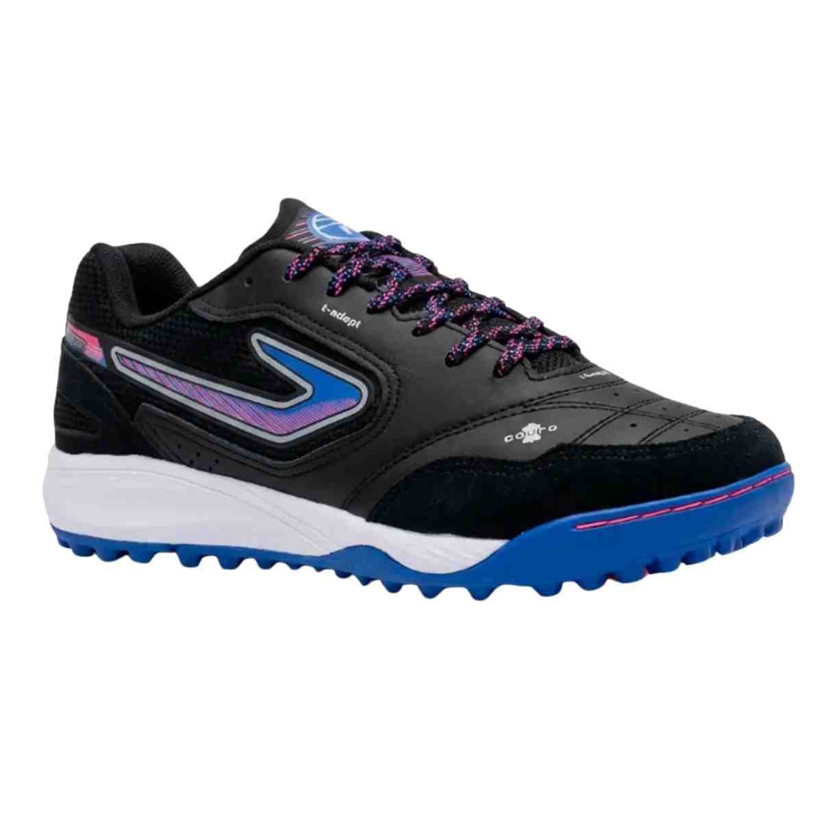 Chuteira Society Masculina Topper Dominator Pro Vi Preta E Azul Preto/Azul 2