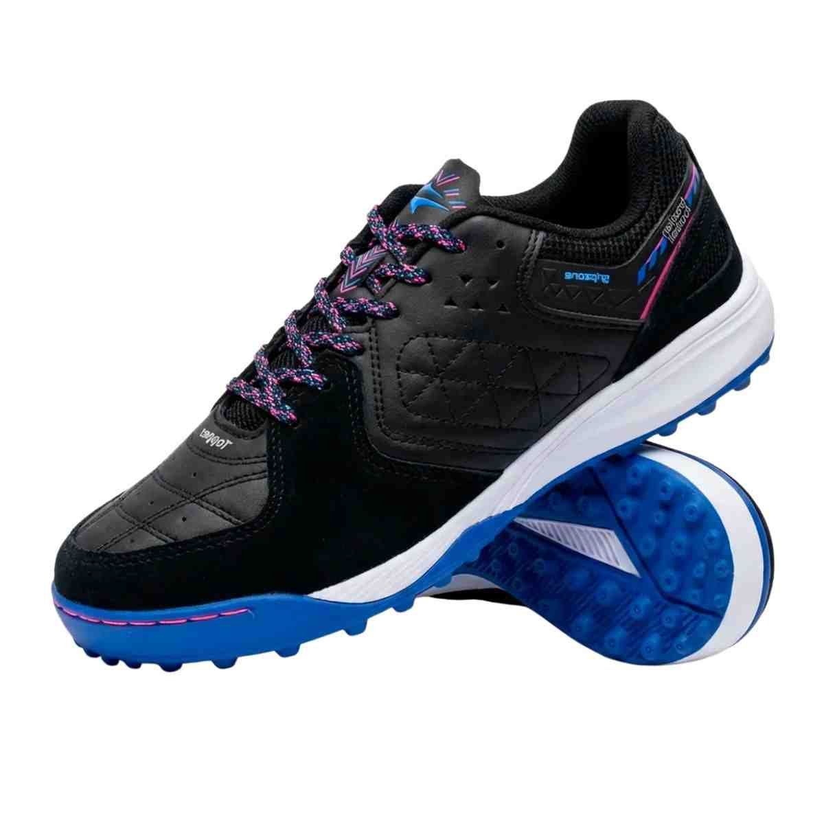 Chuteira Society Masculina Topper Dominator Pro Vi Preta E Azul Preto/Azul 5