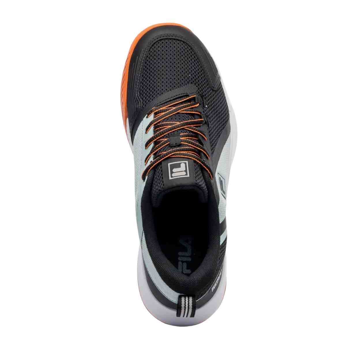 Tênis Masculino Fila Master Ace Preto E Laranja Preto 3