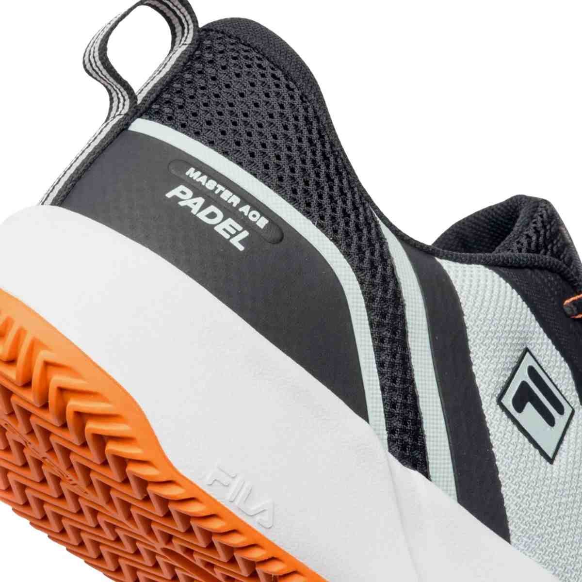 Tênis Masculino Fila Master Ace Preto E Laranja Preto 5