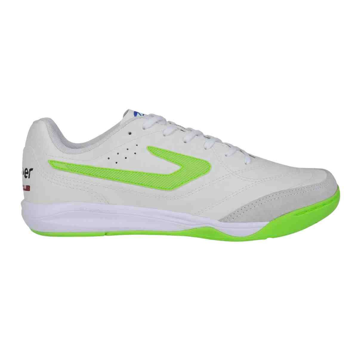 Chuteira Indoor Masculina Topper Maestro Club Vi Branco E Verde