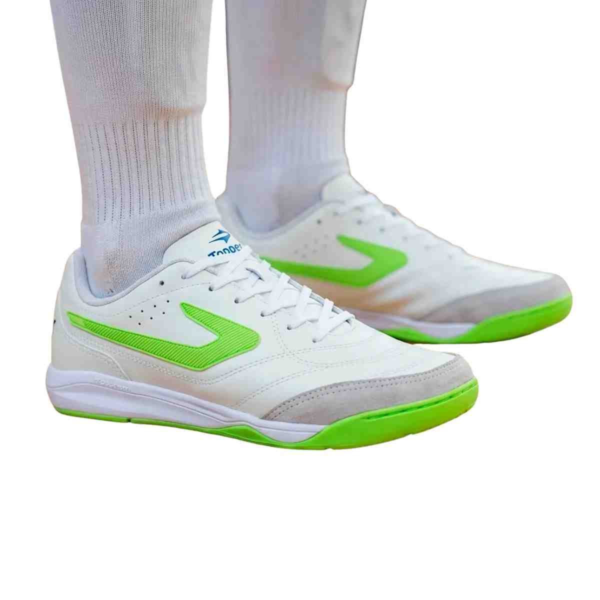 Chuteira Indoor Masculina Topper Maestro Club Vi Branco E Verde Branco/Verde 3
