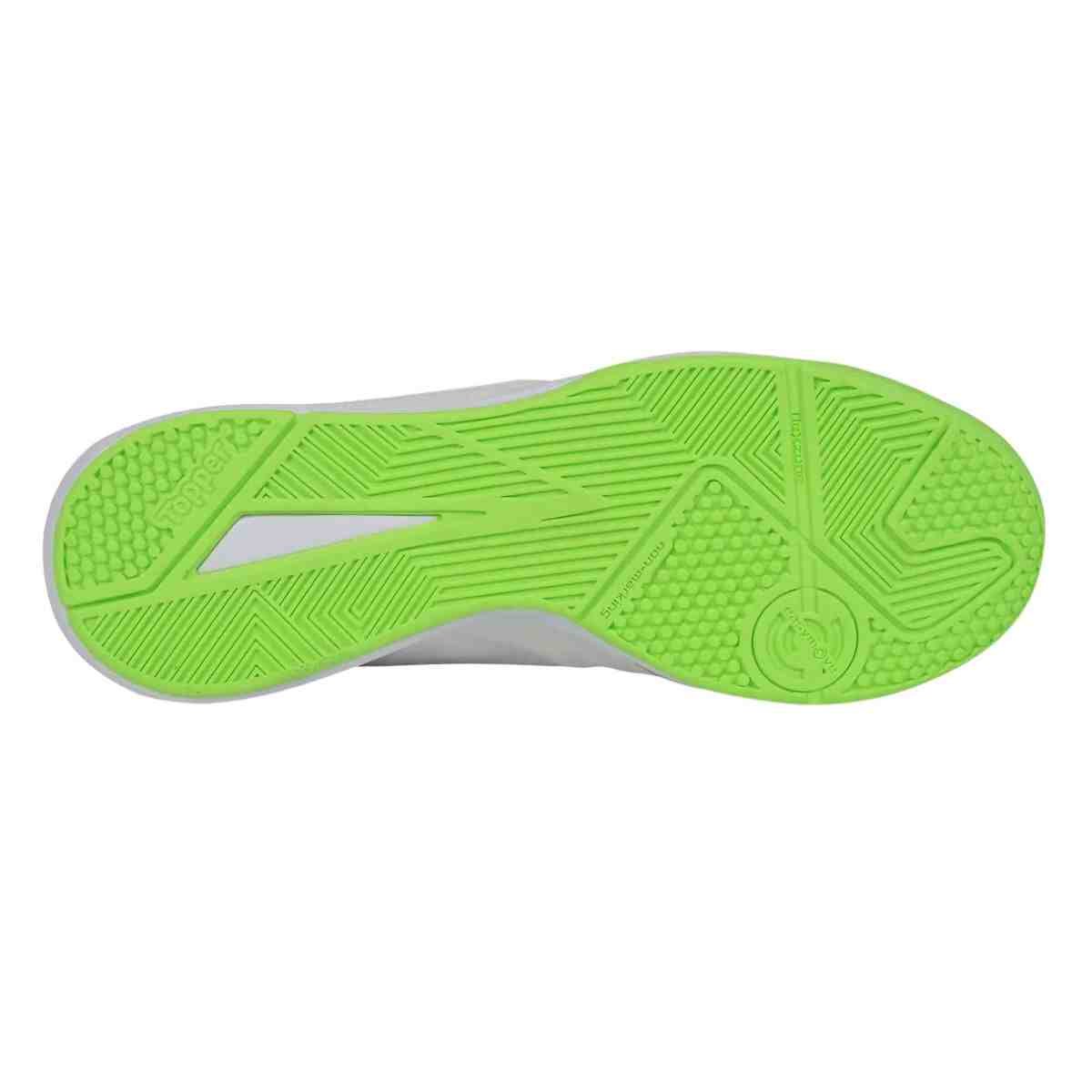 Chuteira Indoor Masculina Topper Maestro Club Vi Branco E Verde Branco/Verde 5