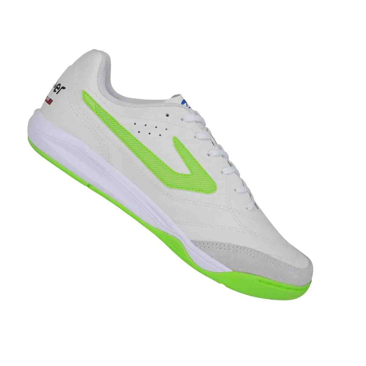 Chuteira Indoor Masculina Topper Maestro Club Vi Branco E Verde Branco/Verde 7