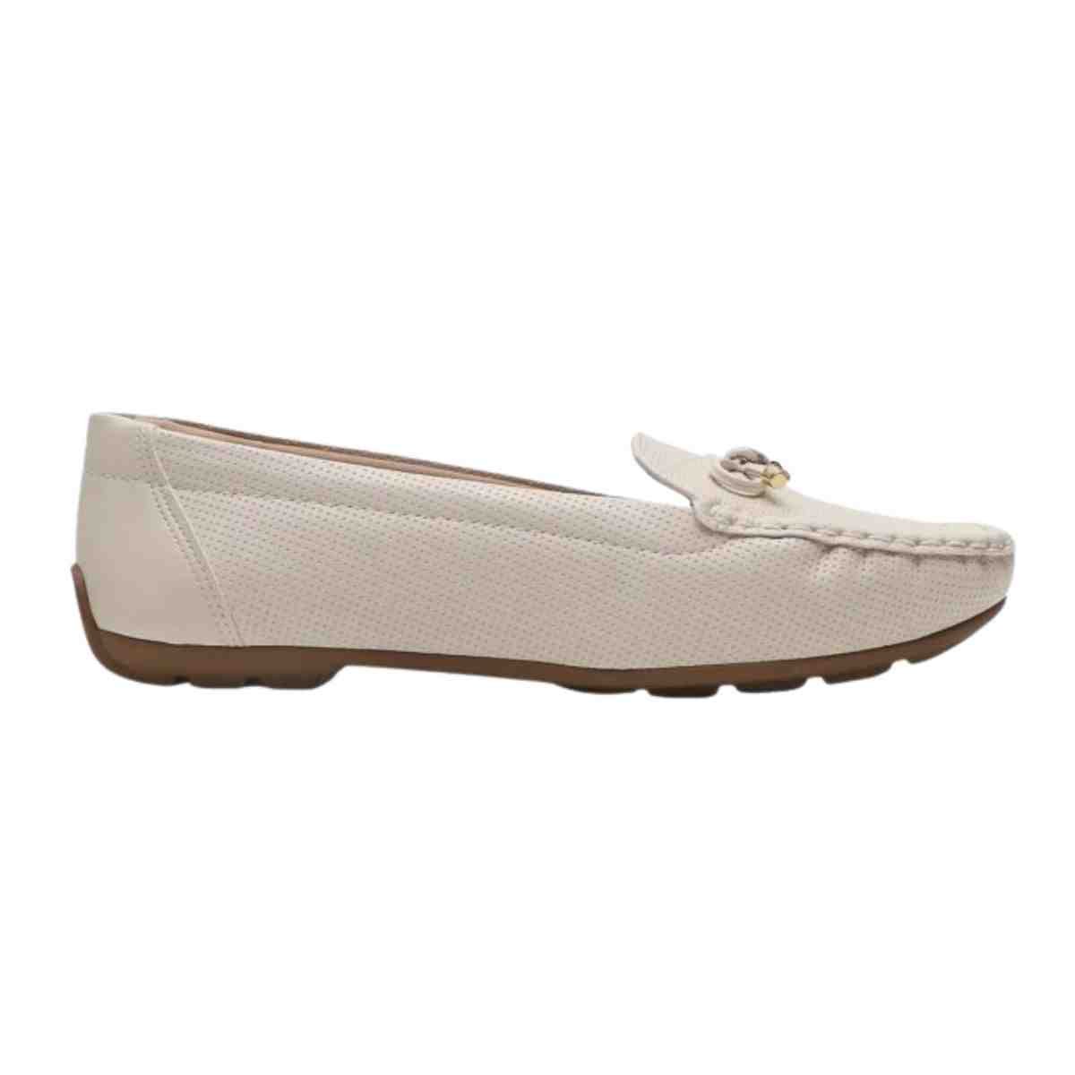 Sapato Feminino Mocassim Modare Ultraconforto Branco Off