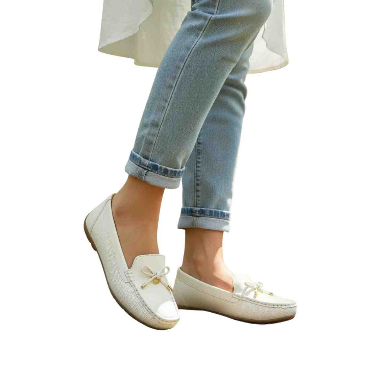 Sapato Feminino Mocassim Modare Ultraconforto Branco Off Branco 3
