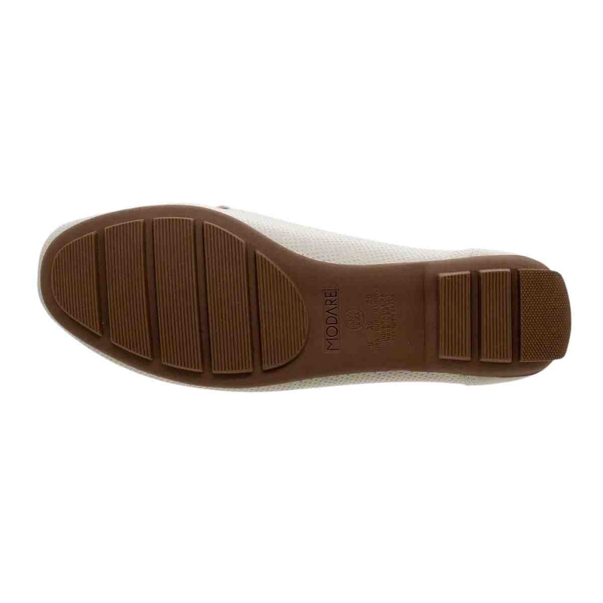 Sapato Feminino Mocassim Modare Ultraconforto Branco Off Branco 5