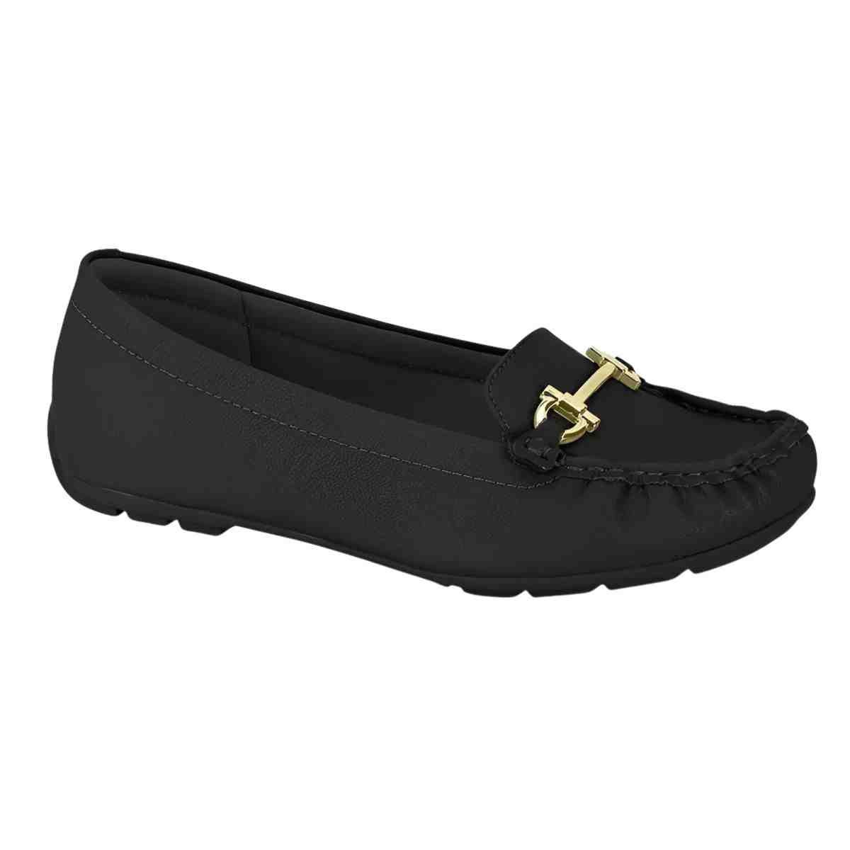 Sapato Feminino Mocassim Modare Preto Preto 2