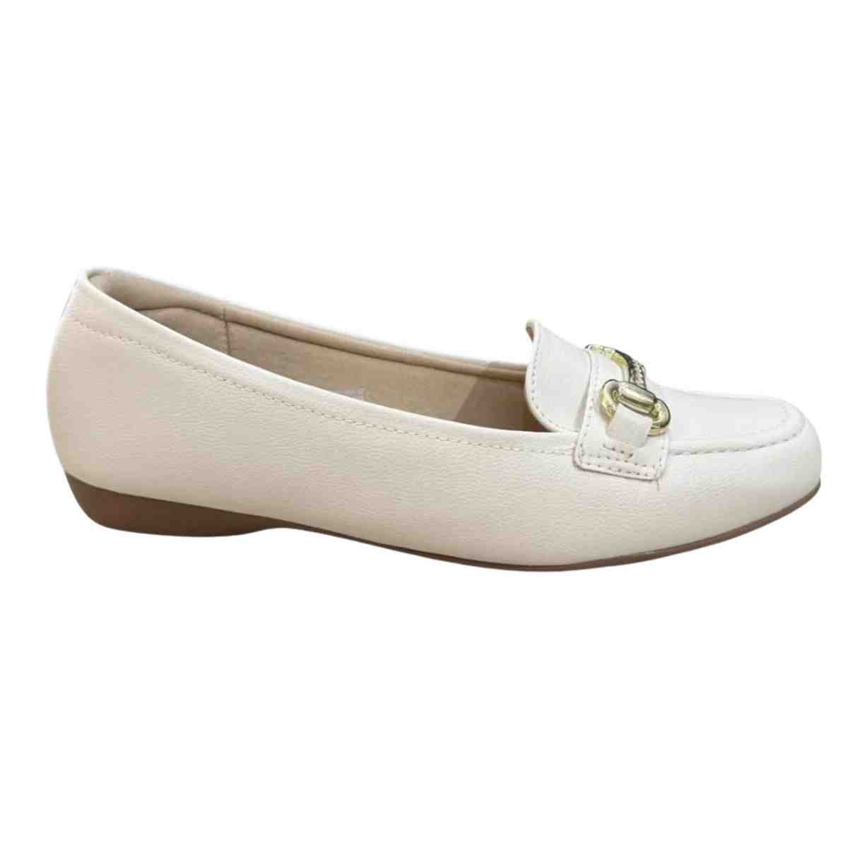 Sapatilha Feminina Bico Quadrado Modare Off White