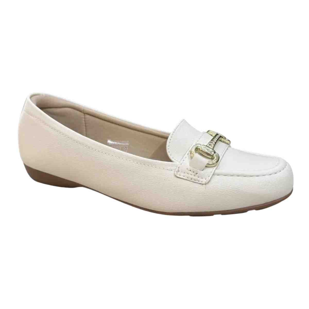 Sapatilha Feminina Bico Quadrado Modare Off White Branco 2