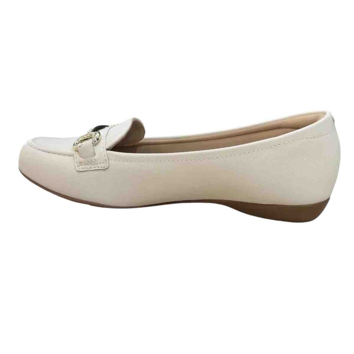 Sapatilha Feminina Bico Quadrado Modare Off White Branco 3