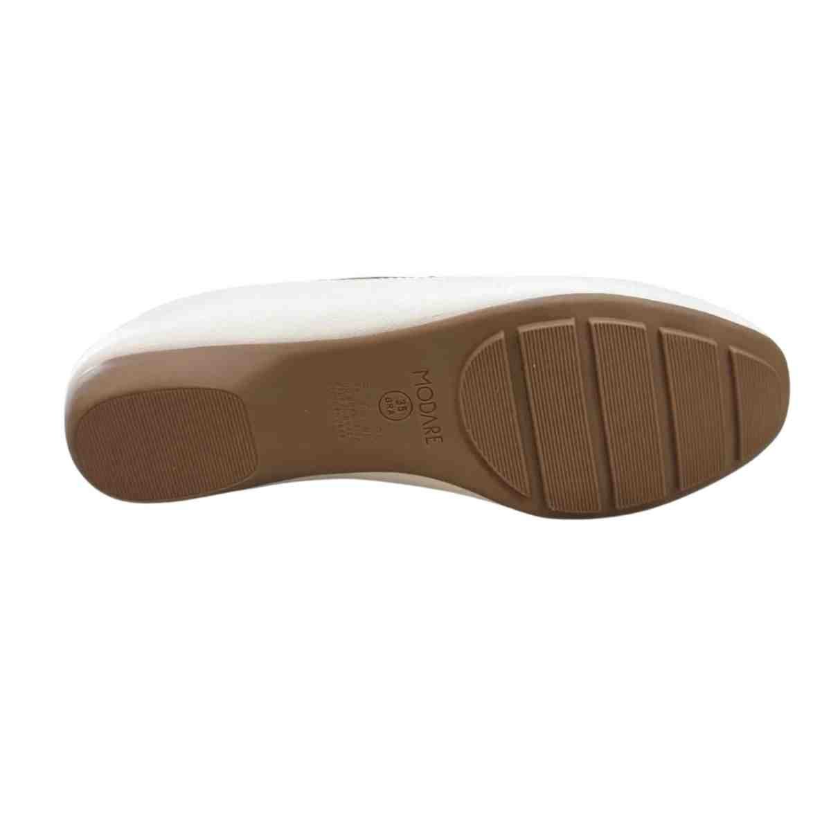Sapatilha Feminina Bico Quadrado Modare Off White Branco 4