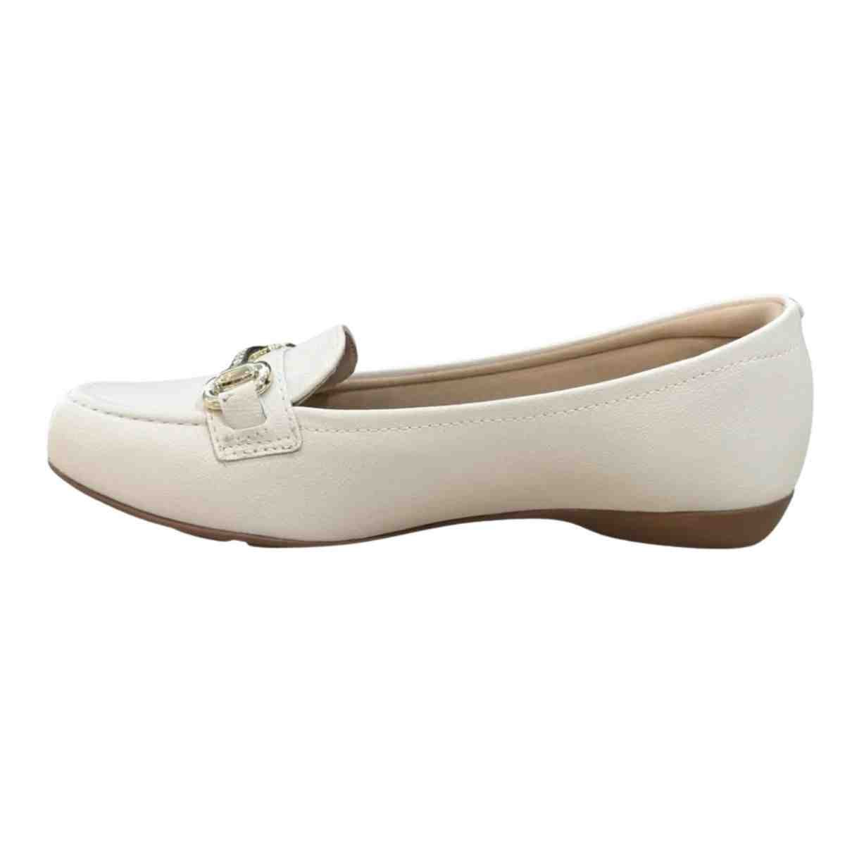 Sapatilha Feminina Bico Quadrado Modare Off White Branco 5