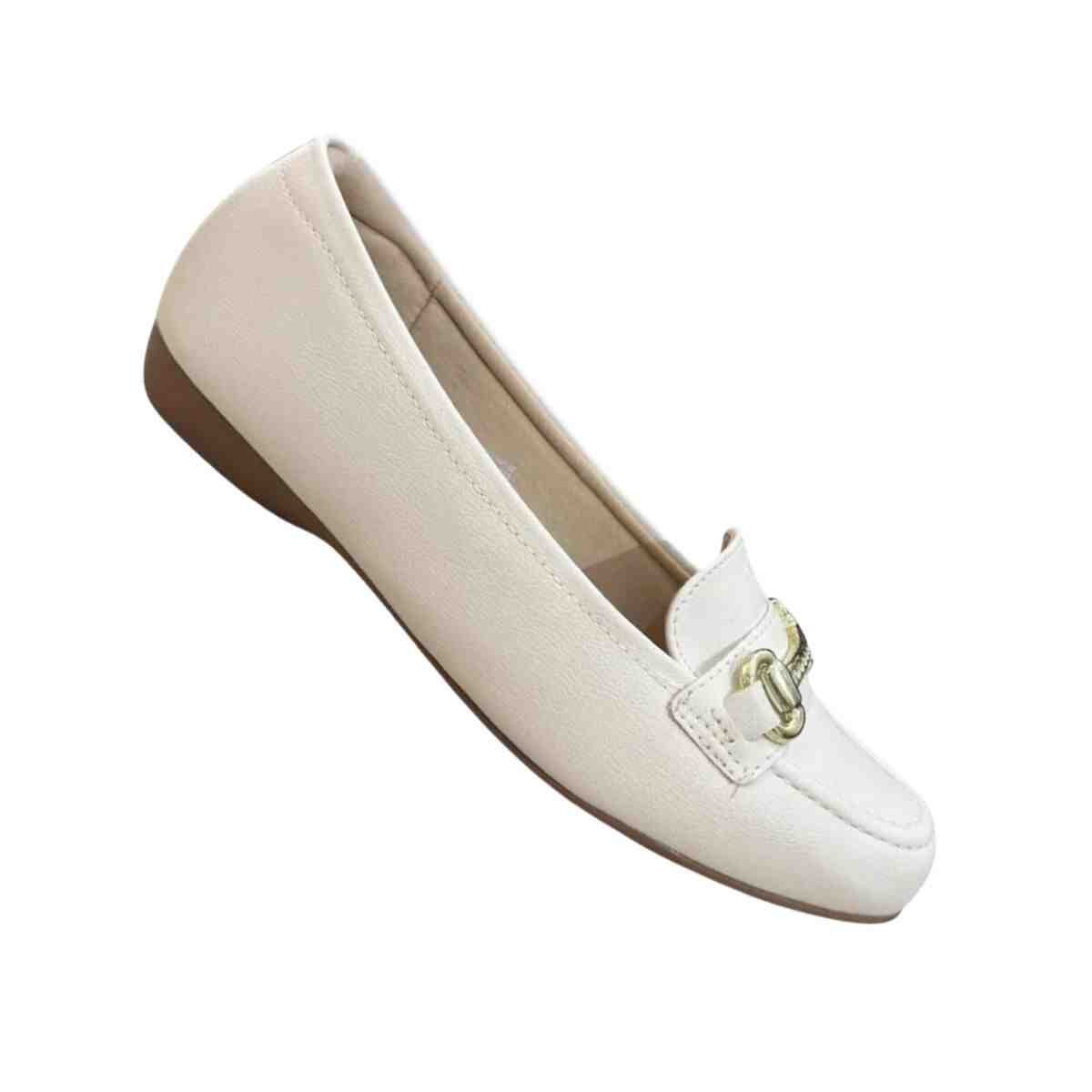 Sapatilha Feminina Bico Quadrado Modare Off White Branco 7