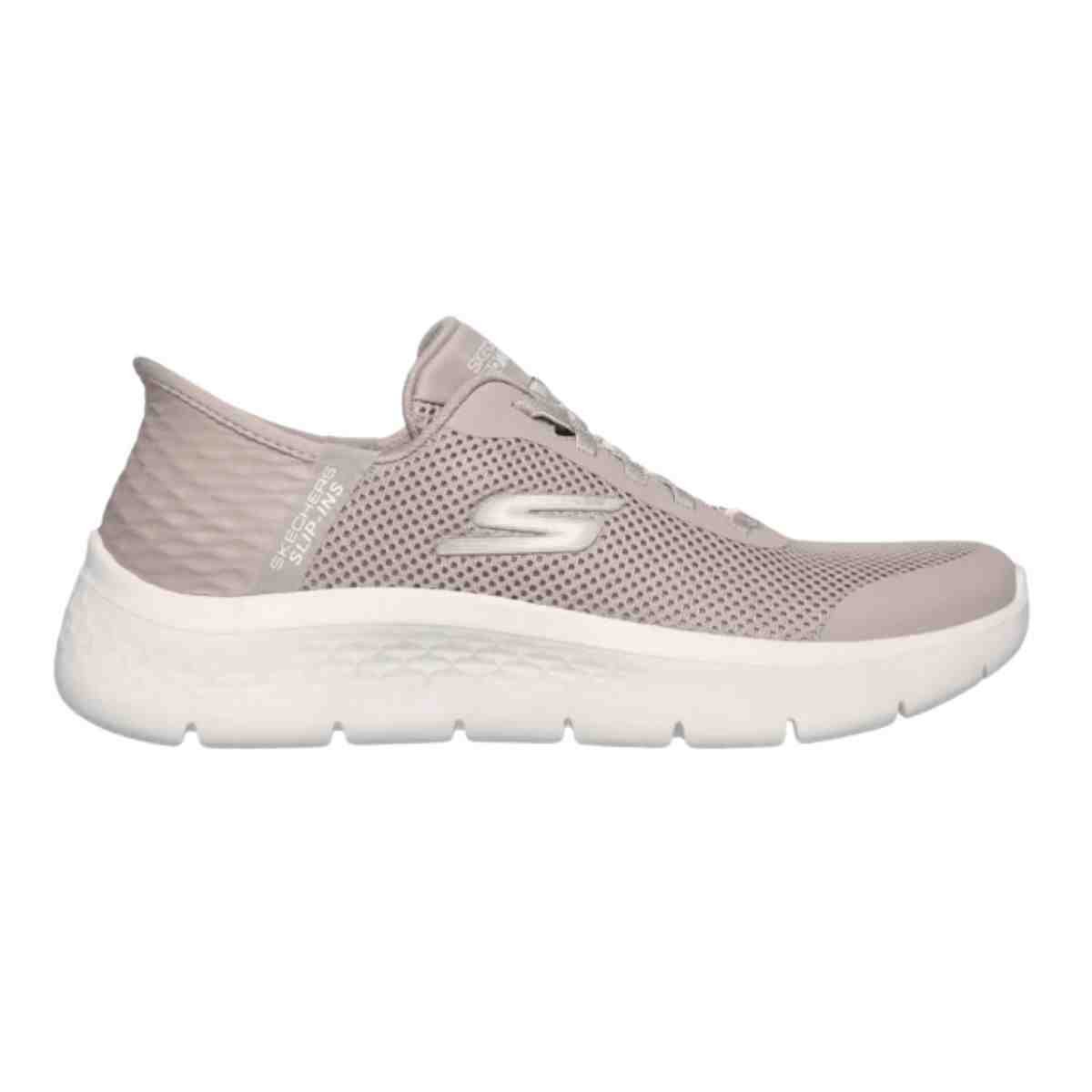 Tênis Femnino Skechers Go Walk Flex Grand Entry Bege