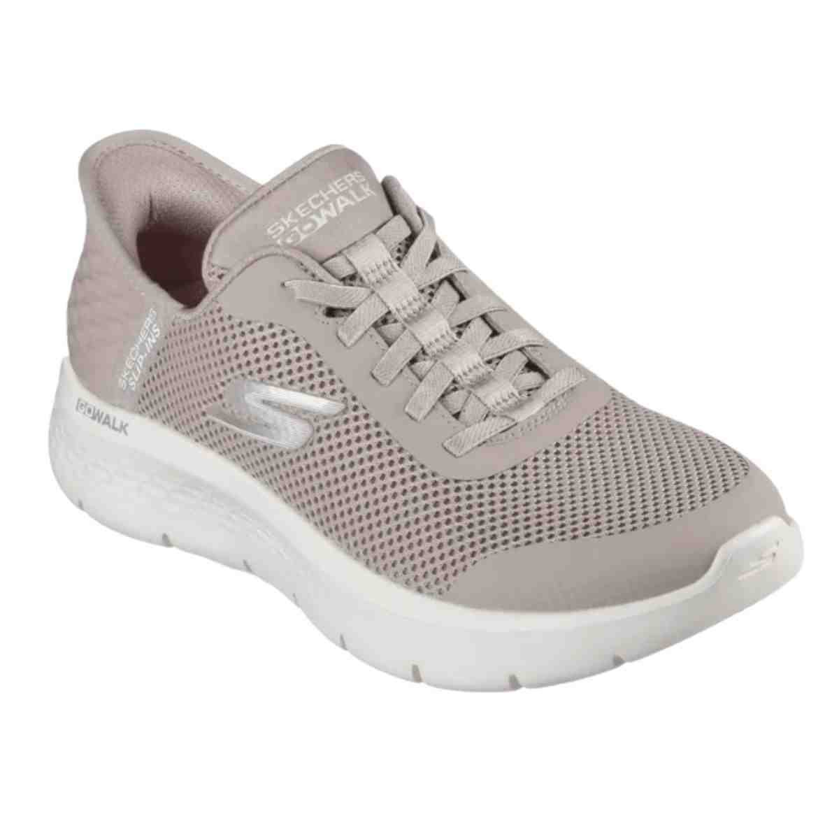 Tênis Femnino Skechers Go Walk Flex Grand Entry Bege Bege 2