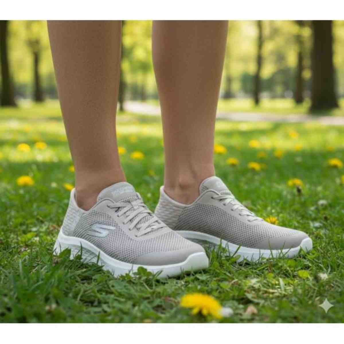 Tênis Femnino Skechers Go Walk Flex Grand Entry Bege Bege 4