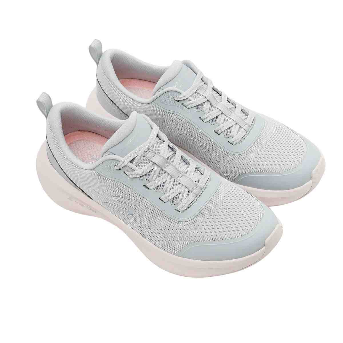 Tênis Corrida Feminino Skechers Plush Foam Cinza Cinza 2
