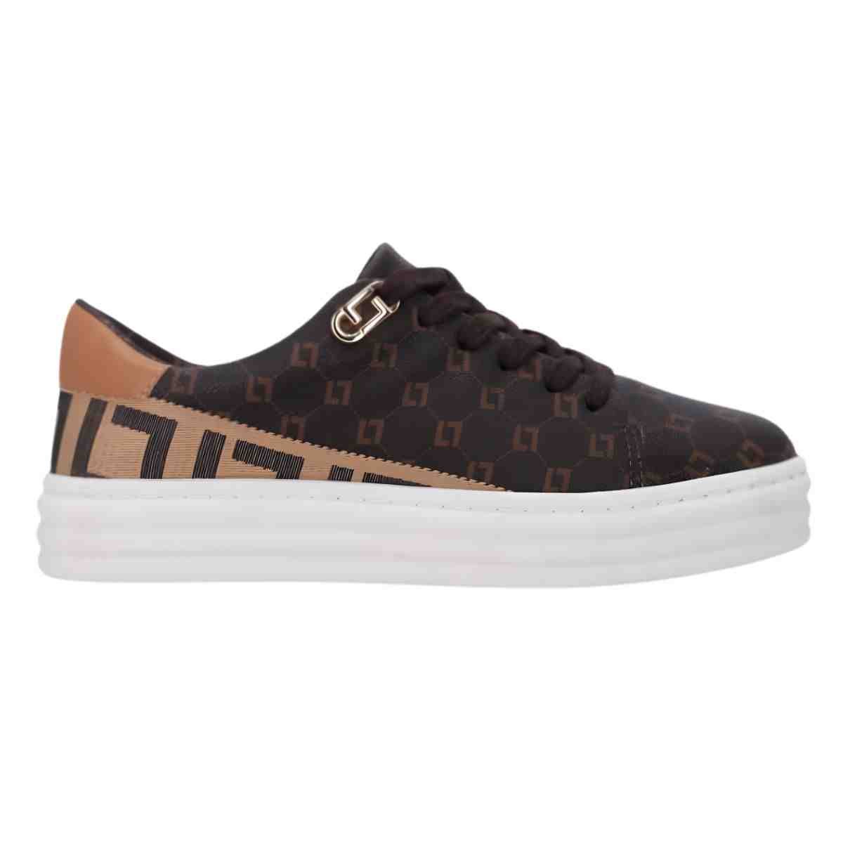 Tenis Moda Feminino Luz Da Lua Monograma Marrom