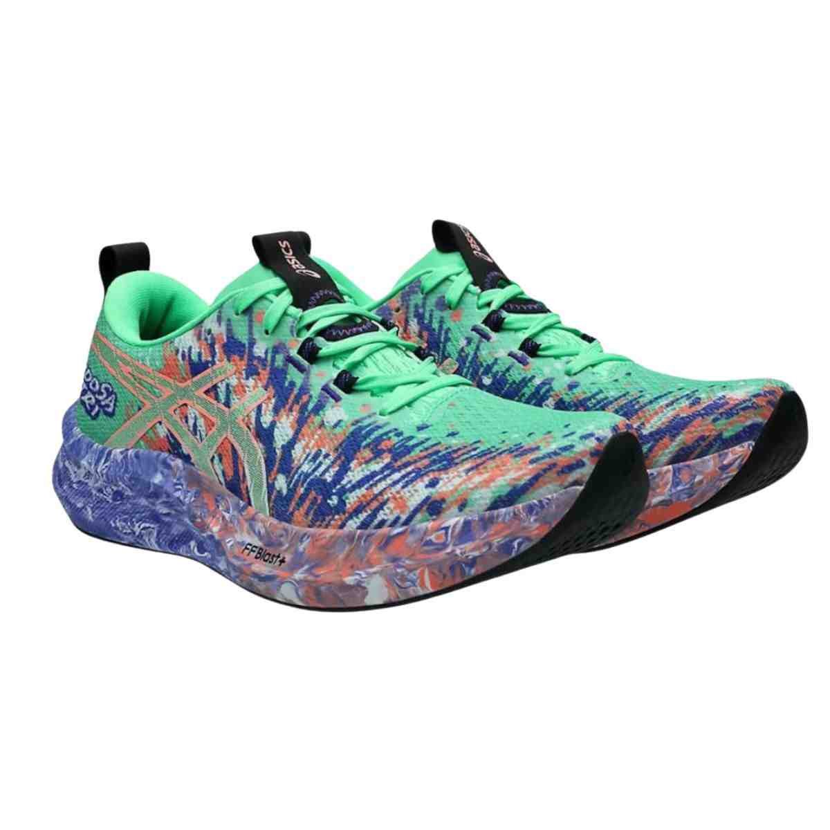 Tênis Corrida Masculino Asics Noosa Tri 16 Verde E Azul Multicores 2
