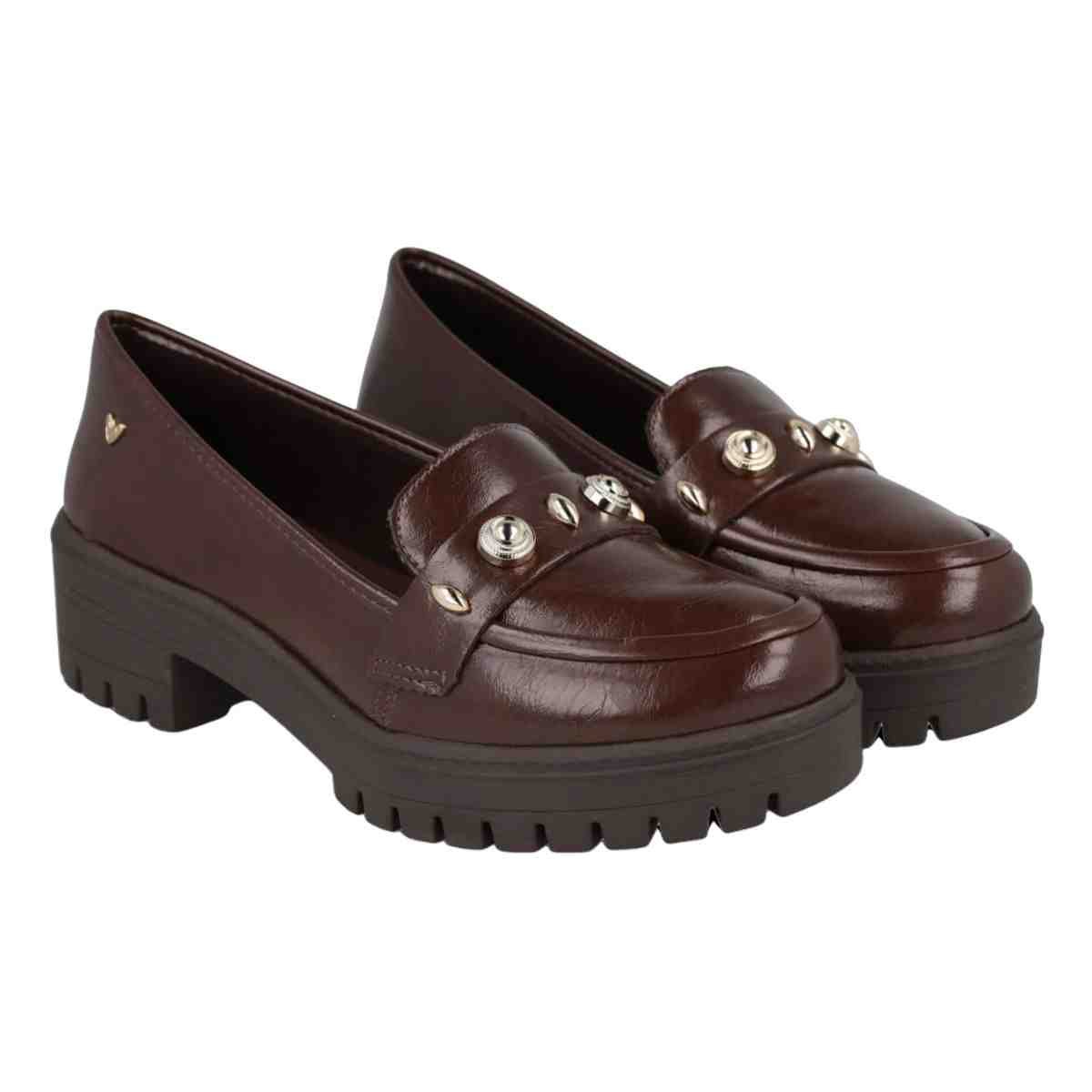 Sapato Feminino Mocassim Mississipi Marrom Marrom 3